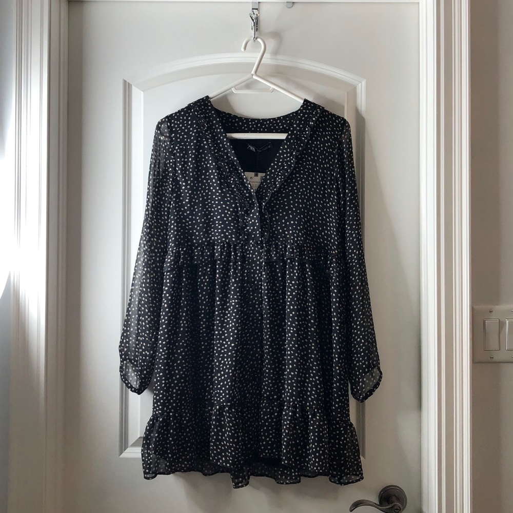 Zara Polkadot Printed Mini Dress